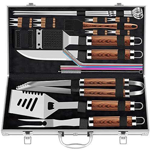 ROMANTICIST 25pcs Extra Thick BBQ Grill Accessories
