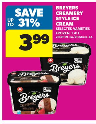 Breyers 奶油冰淇淋 1.41L