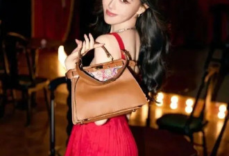 唐嫣 FENDI 复古大片：红裙燃心动，卷发凝芳华