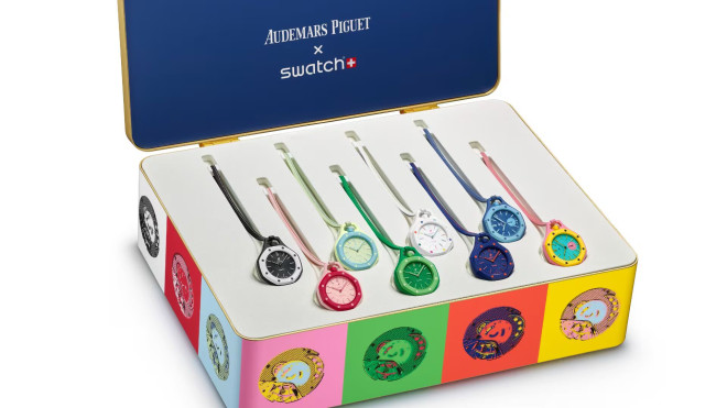 Swatch 展示的 8 款 Royal Pop 联名怀表