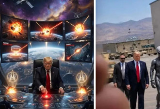 特朗普狂发AI科幻图，外星人与太空战争全登场