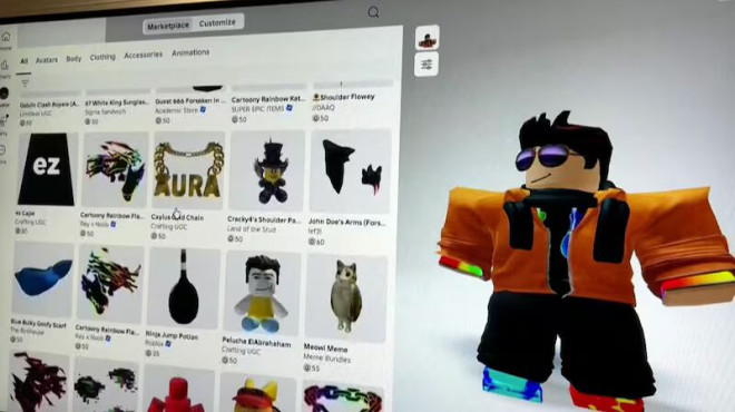 Roblox 商店允许玩家用真钱购买游戏内物品。
