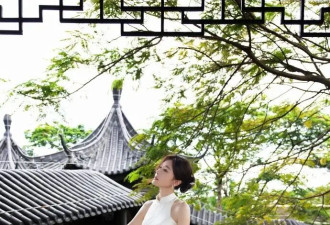 低估了秦岚的身材，一袭白色旗袍配盘发亮相，“腰臀比”太惊艳了