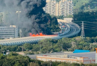 深圳油罐车与公车相撞 爆炸起火 现场曝光
