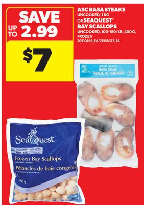 ASC 龙利鱼排 1kg / SeaQuest 湾扇贝(生冻)400g(Superstore)