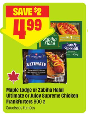 Maple Lodge / Zabiha Halal 鸡肉热狗 900g(FreshCo)