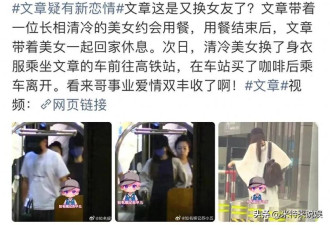 文章新恋情？带神秘美女回家过夜 送站细节太甜