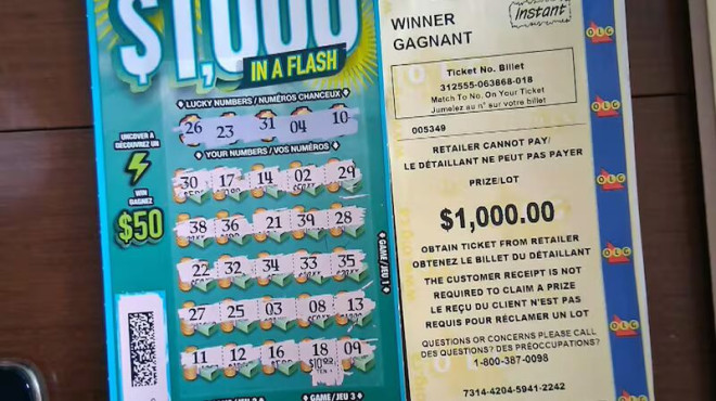 兑奖金额达 $1000,必须通过 OLG 奖品中心