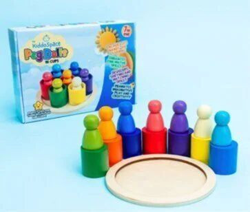 TheKiddoSpace 彩虹人偶玩具