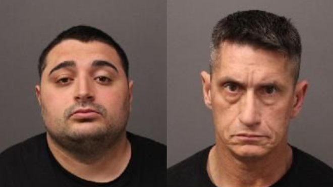 旺市双尸案两被捕嫌犯照片,左为多伦多 27 岁男子 Michele Moscone,右为温莎 55 岁男子 Glen Mousseau。警方供图。