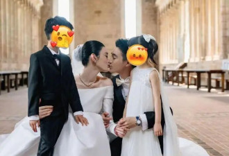 奚梦瑶何猷君携2娃法国大婚！穿白裙戴白纱被赞“豪门幸福范本”