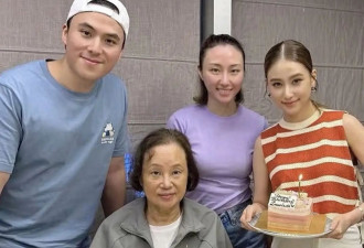 何超莲罕晒三房全家福，72岁陈婉珍素颜露脸，为子女庆生状态真实
