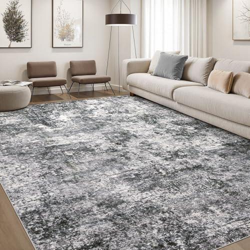 DMOYEST Area Rug 8x10 Grey