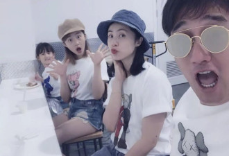 孙莉罕晒3娃：多妹美又酷，小儿子正脸像爸爸
