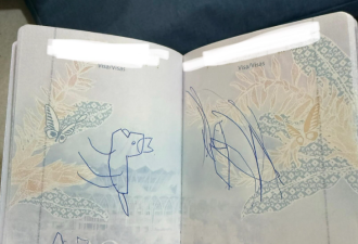 出发前才发现护照被小孩乱画了 结果…