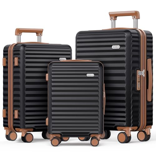 SHOWKOO Luggage Sets 3 Piece Hardside