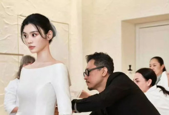 奚梦瑶婚后看法网，穿白衬衫戴墨镜一身老钱风