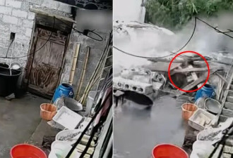 中国妇人如厕8秒钟 整间厕所突然垮了
