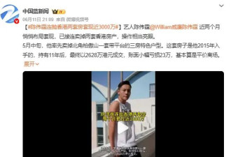 陈伟霆近两个月连抛香港两套房 套现近3000万