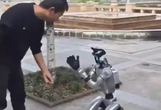 疯传中国机器人乞讨画面 惊呼连乞丐都要失业了