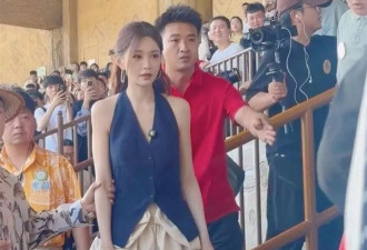 38岁杜海涛夫妻在公园被偶遇，沈梦辰打扮得好美