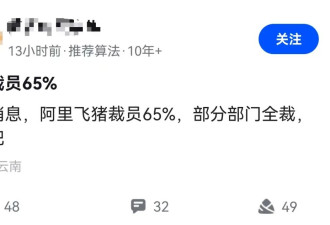 曝阿里飞猪将大面积裁员，人数或超50%