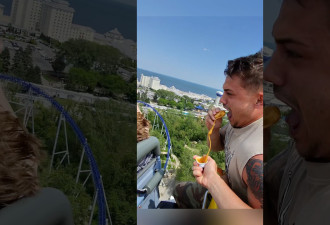 美网红坐过山车食麦乐鸡 因危险行为遭终身禁入