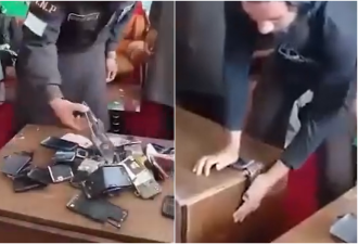 官员禁用智能手机 违者当场砸烂离谱画面曝光