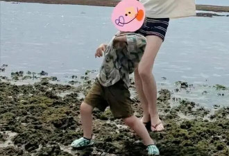 孙艺珍带儿子海边玩耍，母子同框好惬意！网友：肯定是老公视角