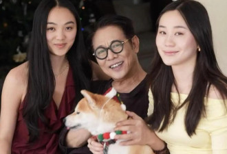 63岁李连杰父亲节晒父女合照，四个女儿全部出镜，长女长得像前妻