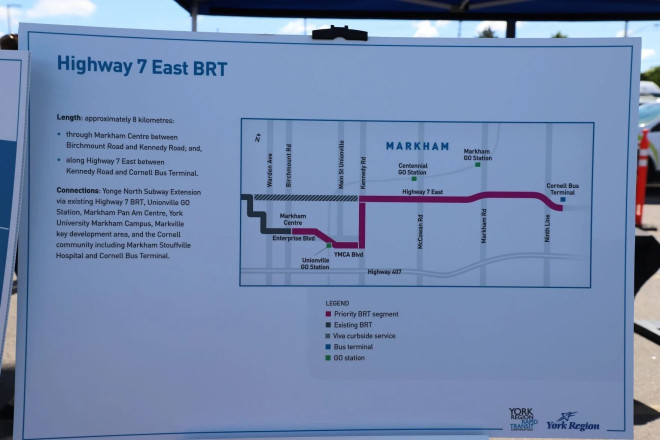 Highway 7 East 快速公交走廊规划图