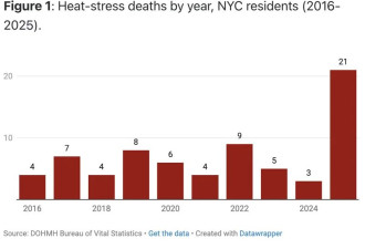 纽约热浪已致21人死亡 十年来最严重高温危机来袭