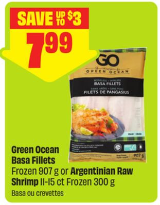 Green Ocean 巴沙鱼片 907g / 阿根廷生虾 300g