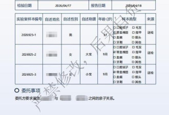 男子看新闻决定验DNA 结果悲剧了：3女儿非亲生