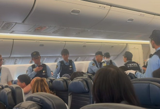 赴美航班备降东京 中国女乘客与空乘争执遭警带走