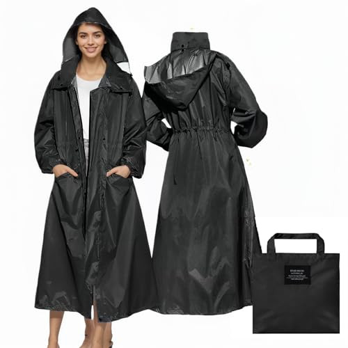 LAMA 时尚防水拉链雨披夹克