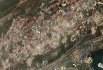 委内瑞拉地震前后卫星图：建筑大面积坍塌