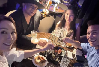 郭可盈女儿毕业全家外出庆祝，16岁林天若穿露脐装
