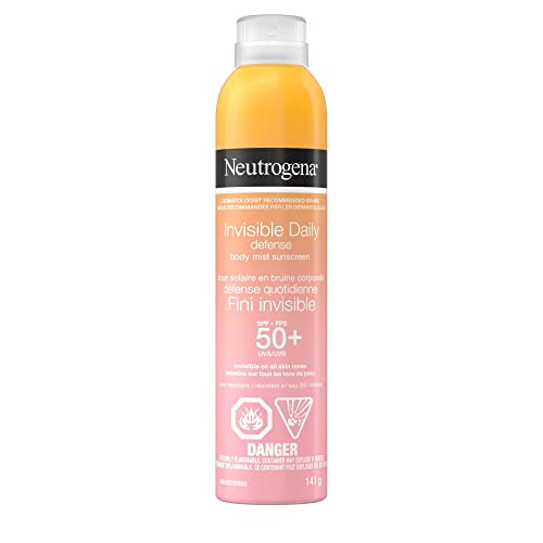 Neutrogena Invisible Daily Defense Body Mist Sunscreen Spray SPF 50+