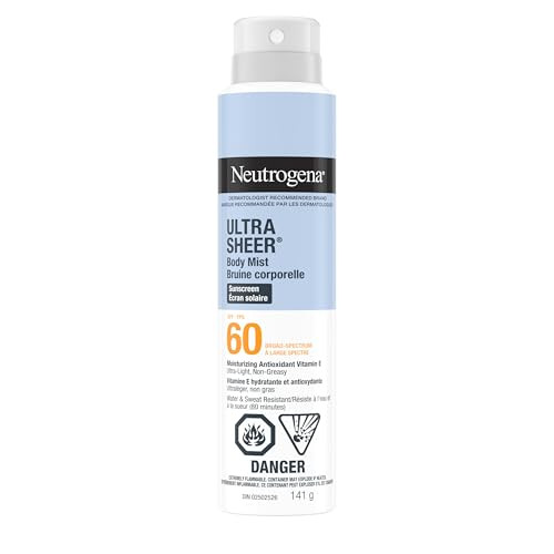Neutrogena Ultra Sheer Body Mist Sunscreen Spray SPF 60