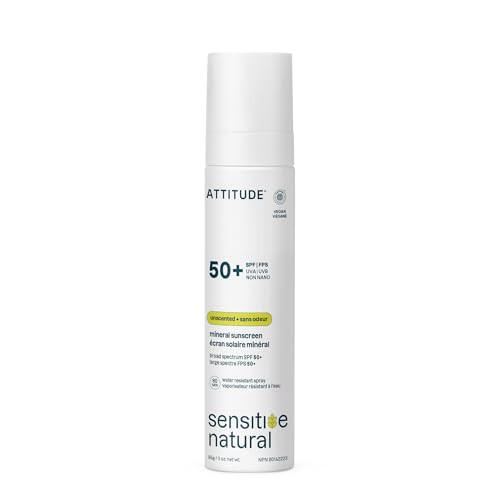 ATTITUDE Sensitive Skin Mineral Sunscreen SPF 50 Unscented