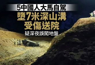 5中国人在马来西亚自驾堕入7米深山沟受伤