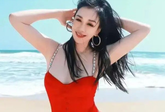 钟丽缇大女儿和妈妈一样豪放，岸边脱泳裤晒身材，还当众脱上衣