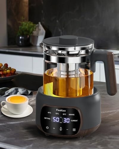 Feekaa 玻璃电热水壶 1.3L 带过滤器