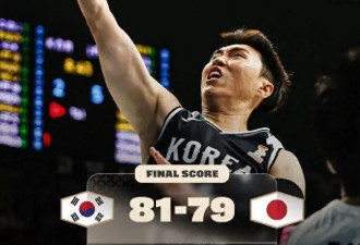 韩国81-79逆转日本 中国男篮成最大赢家