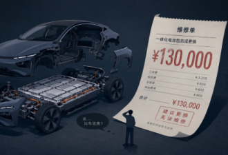 维修电动车：电池13万、后视镜6000、大灯1.2万