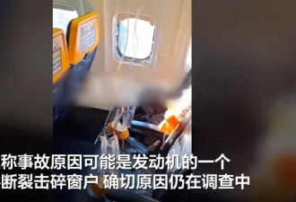 惊魂！客机飞行中舷窗炸裂，乘客头部被吸出，妻子拼死拉回