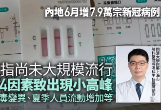 中国6月增7.9万宗新冠病例 专家揭:为何反复出现小高峰