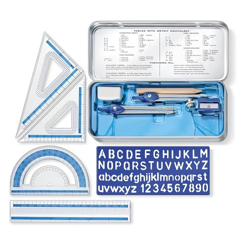 STAEDTLER 10 件数学套装(圆规 + 三角尺)
