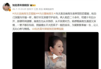 向太说施南生恋爱脑，倾尽半生深情守护徐克，和自己深爱向华强一样